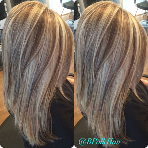 Too dark but love the cut Just Under Shoulder Length Hair, Blonde Hair Color Ideas For Fall, Lowlights And Highlights For Blondes, Autumn Hair Color Blonde, Dimensional Blonde With Lowlights, Blonde Low Lights, Blended Layers, Lights Fall, Hair Color Blonde