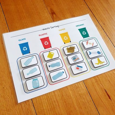 Recycle Preschool, Recycling Games, Kindergarten Activity, Preschool Planning, Puzzle Games For Kids, Alphabet Matching, Book Binder, Do A Dot, Educational Printables