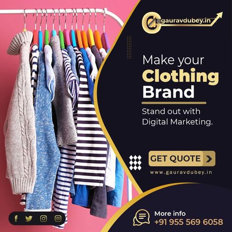 Fashion is an art that can be found in the style of our clothes. Do you want to expand your clothing brand digitally to increase your sales. We are here to help you with latest e-commerce digital marketing strategies. For more info Contact:- 9555696058 or visit site -www.gauravdubey.in #fashion #seofreelanncer #instagrambusinesspost #gauravdubey #onlinebusiness #onlineshopping #onlinestore #digitalmarketing #promotebusinesonline #digitalmarketingexpert #digitalmarketingservices Digital Advertising Design, Flyers Design, Social Media Advertising Design, Brand Advertising, Digital Marketing Strategies, Got Quotes, Digital Advertising, Creative Ads, Instagram Business