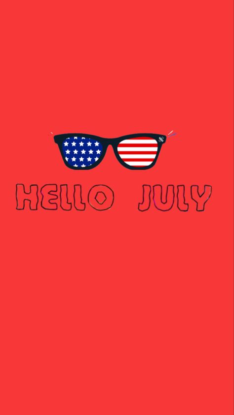 Posting 4th of July wallpaper till 4th of July!!! #redwhiteandblue #americansunglasses #july4th #wallpaper #USA #hellojuly 4th Of July Wallpaper Iphone Cute, Forth Of July Iphone Wallpaper, 4th Of July Home Screen, Americana Phone Wallpaper, July Wallpaper Iphone Calendar, Wallpaper Usa, July Aesthetic, July Background, July Wallpaper