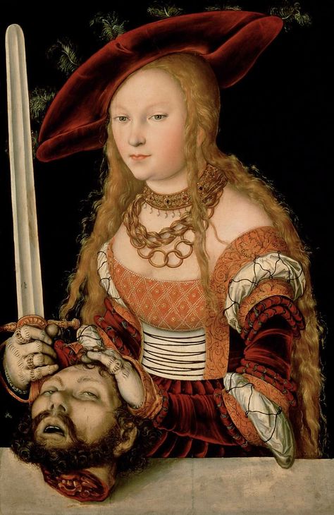 Head Of Holofernes, 16th Century Paintings, Judith And Holofernes, Cranach The Elder, Lucas Cranach, Medieval Woman, Nyc Artist, Picasso Paintings, Historical Painting