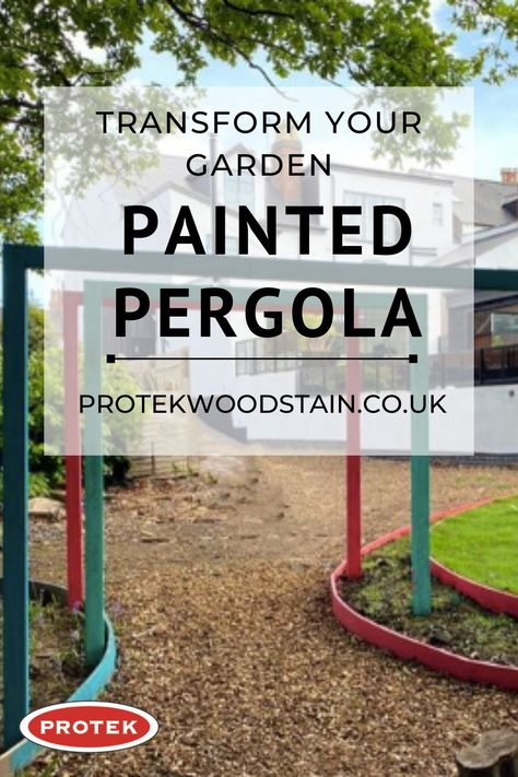 A truly stunning way to transform your garden is with a painted pergola and Protek Wood Stain has a colour to suit everyone. From a mini pergola to a large wooden pergola, it’s a great way to add character and interest to an unused space and your garden will benefit immensely. So if you are looking for that perfect way to keep your pergola looking good year after year, then visit www.protekwoodstain.co.uk for more information. #protekwoodstain Photo credit @victoria_road_restoration Pergola Colour Ideas, Pergola Colors Ideas Paint, Pergola Paint Color Ideas, Pergola Colors Ideas, Painted Pergola Ideas, Painted Pergola, Cuprinol Natural Stone, Mini Pergola, Garden Pergolas