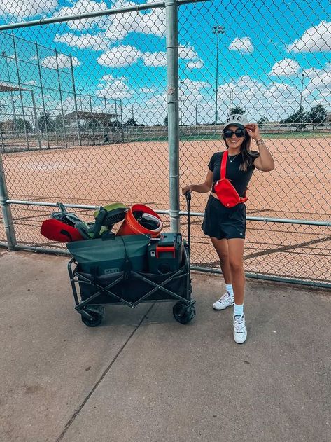 Baseball mom must haves!! #LTKfitness#LTKfamily#LTKkids Baseball Mom Must Haves, Softball Mom Outfit, Mom Bag Essentials, Sports Mom Bag, Sports Mom Outfit, Mom Must Haves, Baseball Mom Outfits, Collapsible Wagon, Best Wagons