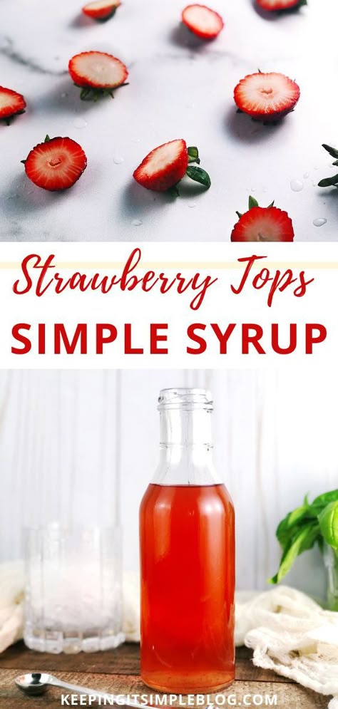 Strawberry Syrup Recipes, Strawberry Simple Syrup, Simple Syrup Cocktails, Simple Syrups, Mint Simple Syrup, Syrup Recipes, Simple Syrup Recipes, Cocktail Syrups, Make Simple Syrup