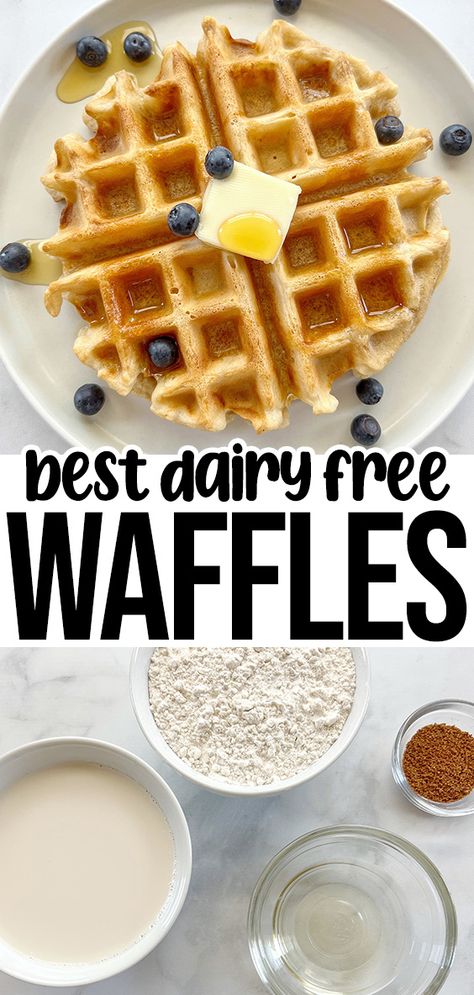 Dairy Free Waffles Recipe, Dairy Free Gluten Free Waffles, Non Dairy Waffle Recipe, Dairy Free Waffles Easy, Oat Milk Waffles, Organic Waffle Recipe, Vegan Waffles Easy, Vegan Waffles Recipe, Waffle Recipe Dairy Free