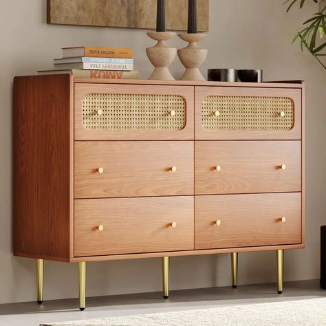 on sale Dressers - Bed Bath & Beyond Hallway Storage Cabinet, Rattan Sideboard, Credenza Vintage, Floor Storage, Office Color, Bedroom Chest Of Drawers, Dresser For Bedroom, 6 Drawer Chest, Accent Chest