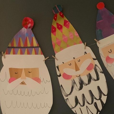 Little Artists | Art Education projects with a difference on Instagram: "ONE WEEK TO GO, HO HO! Our Santa Cut Out tutorial is available for one more week! The ultimate Christmas collage project for creative, festive fun ~ bunting, decorations, cards, wrapping paper 🎅🏼🎄✨ this is such a fun project! Don’t miss out. You can sign up and access this tutorial (and many others) by following the link in our bio #santa #christmasart #christmascollage #christmas #christmascraftsforkids #christmascrafting #arteducation #artforkids #artprojectsforchildren #teachingart #artclassroom #artactivity #artactivitiesforkids #artteacher #artteaching #artteachingideas #primaryart #primaryartteacher #arttutorial #arttutorials #creativekids #arteducationmatters #iteachart #elementaryart #elementaryartteacher # One Day Christmas Art Projects, Santa Art For Kids, Kids Christmas Art Projects, Santa Directed Drawing, Santa Art Projects For Kids, Preschool Christmas Art, Construction Paper Christmas Crafts, Christmas Art Kids, Christmas Art Projects For Kids