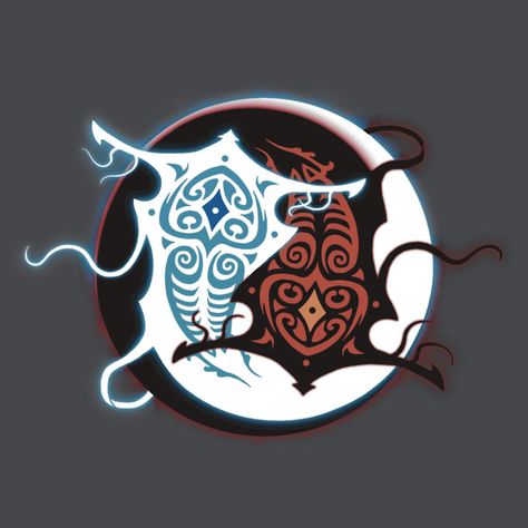 Rin Vang (Raava x Vaatu - Yin Yang) by cattocc Jing Y Jang, Yin Yang Sticker, Avatar Tattoo, Avatar: The Last Airbender, Yin Yang Art, Poster Inspiration, Avatar Picture, Avatar Series, Korra Avatar