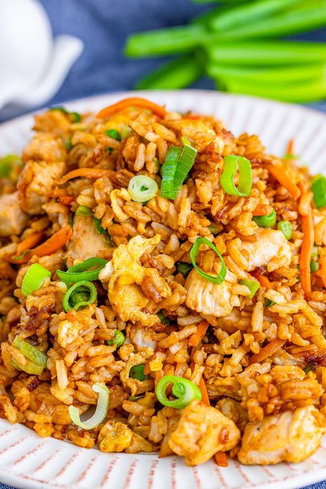 Seasonings For Chicken, Chinese Rice Recipe, Japanese Chicken, Easy Rice, Chicken Veggies, Flavored Rice, Shrimp Fried Rice, Easy Rice Recipes, Seasoned Rice