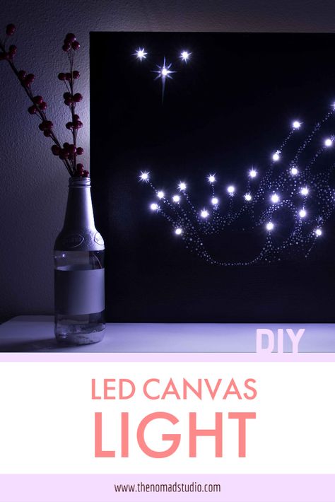 Light Up Canvas, Lighted Canvas Art, Crown Paints, Kids Canvas Art, Glow Art, Led Lighting Diy, Diy Led, Clever Organizer, Glowing Art