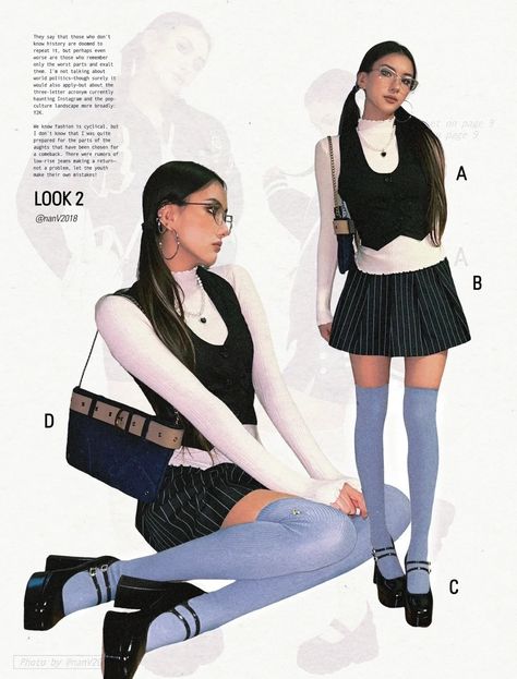 Poses For Skirt Outfits, Neo Y2k Fashion, Rich Asian Outfit, Catalog Poses, Experimental Outfits, Y2k Pose, Poses Model, 2000s Japanese Fashion, Pose Fotografi