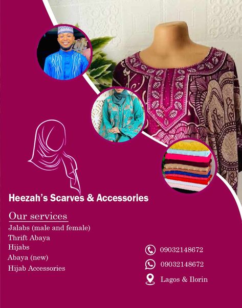 Hijab Flyer Design, Boutique Poster, Hijab Designs, Flyer Design, Scarf Accessory, Graphic Design, Boutique, Quick Saves, Design