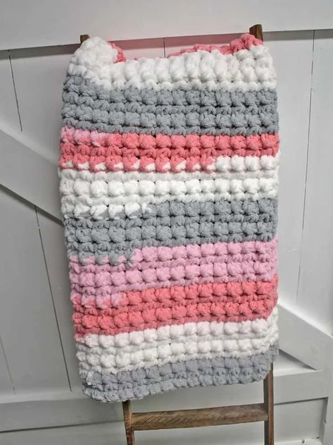 19 Chunky Crochet Baby Blankets - Free Patterns - A Crafty Life Baby Blanket Super Bulky Yarn, Bernat Baby Blanket Yarn Crochet Pattern, Super Bulky Baby Blanket Crochet Free Pattern, Bernat Pop Yarn Crochet Patterns, Chunky Crochet Baby Blanket Pattern Free, Crochet Baby Blanket Bulky Yarn, Crochet Baby Blanket Free Pattern Bernat Yarn, Baby Blanket Crochet Pattern Chunky Yarn, Chunky Baby Blanket Crochet Pattern Free