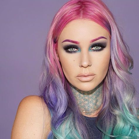 Kristen Leanne Artic Fox Hair, Kristen Leanne, Festival Hair, Pastel Floral, Tattoo Models, Cool Hair Color, Makeup Hair, This World, Color Trends