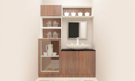 Crockery Cabinet Design, Crockery Cabinet, Crockery Unit Design, Crockery Design, False Ceiling Living Room, Crockery Unit, Luxury Furniture Stores, Kitchen Modular, Washbasin Design