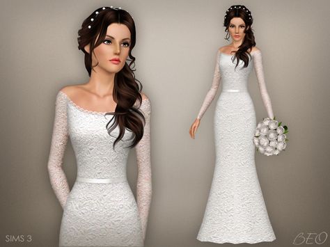 - Dress presented in 1 variant. Found in TSR Category 'Sims 3 Female Clothing' Sims 3 Wedding, Sims 3 Cc Clothes, Sims 4 Wedding Dress, Sims 3 Cc Finds, Die Sims 4, Black Wedding Hairstyles, Pelo Sims, Sims 4 Game Mods, Sims 1