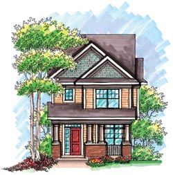 MonsterHousePlans - 7-943 Narrow House Plans, Narrow Lot House, Narrow Lot House Plans, Two Story House Plans, Monster House Plans, Small House Floor Plans, Craftsman Style House, Duplex House Plans, Narrow House