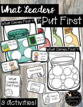 Put First Things First Bulletin Board, Leader In Me Family Night, Elementary Leadership Activities, Put First Things First Activities, Habit 3 Put First Things First Activity, Habit 1 Be Proactive Activities Kids, Be Proactive Activities, Be Proactive Habit 1 Activities, Leader In Me Activities