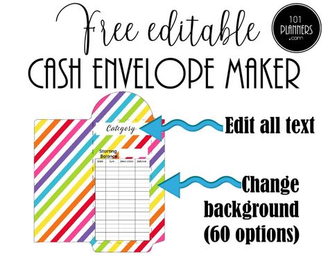 Cash Envelope Template, Envelope Maker, Envelope Templates, Cash Envelope System, Envelope System, Cash Envelope, Start Saving Money, Free Cash, Envelope Template