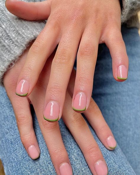 Khaki Tips Nails, Khaki French Tip Nails, Khaki Nails, Tip Nails, Classy Nails, French Tip Nails, Nail Tips, Nails Inspiration, Nail Inspo