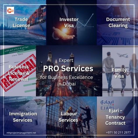 MH Consultants - Your Trusted Partner for PRO Services in Dubai 🏢📈👍 At MH Consultants, we specialize in providing expert PRO (Public Relations Officer) services to businesses in Dubai, helping them navigate the complex landscape of UAE regulations and compliance. Our team of experienced professionals is dedicated to delivering top-notch support, ensuring your company's seamless operation in the region. 🌟💼 From visa processing to trade license renewal, our comprehensive range of PRO servic... Visa Processing, Army Pics, Public Relations, In Dubai, Dubai, Range, Quick Saves