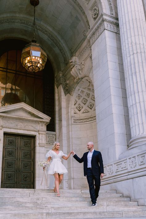 Elope In New York, Town Hall Elopement, Elope New York, City Hall Wedding Chicago, Ny City Hall Wedding, New York Elopement City Hall Weddings, New York City Hall Elopement, New York Courthouse Wedding, Nyc City Hall Elopement