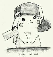 Pencil Drawings Tumblr, Easy Pencil Drawings, Pikachu Drawing, Arte Doodle, Pencil Drawings Easy, Pokemon Pikachu, Pokemon Drawings, Disney Drawings, A Drawing