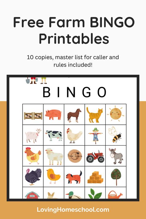 Farm Bingo, Bingo Printable Free, Farm Animals Games, Custom Bingo Cards, Free Printable Bingo Cards, Farm Animals Activities, Bingo Games For Kids, Bingo Card Template, Free Bingo Cards