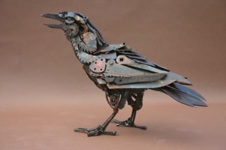 Shear Raven~Harriet Mead, artist of found objects Harriet Mead, Found Object Sculpture, Steampunk Kunst, Metal Sculpture Artists, Art Steampunk, Welding Art Projects, Arte Robot, Metal Tree Wall Art, Metal Welding