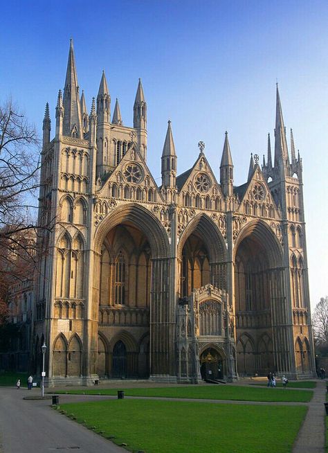 Grand Cathedral, Peterborough Cathedral, Gothic Architecture Drawing, French Cathedrals, Europe Architecture, Milan Cathedral, Church Inspiration, Gothic Buildings, Cathedral Architecture