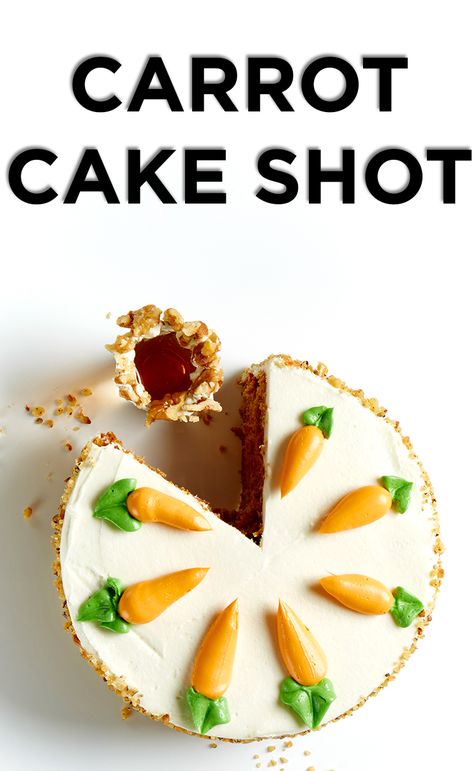 What's up, Doc? We're drinking our dessert with this tastes-like-the-real-thing Carrot Cake Shot. Easy Shot Recipes, Cake Shot, Holiday Apps, Bar Shots, What's Up Doc, Easter Cocktails, Cake Shots, Tasty Drinks, Liquor Drinks