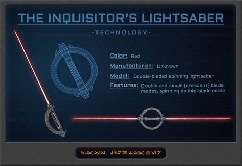 Star Wars: Rebels Concept - Inquisitor Lightsaber Ezra Lightsaber, Inquisitor Lightsaber, Star Wars Ezra, Star Wars Gadgets, Lightsaber Colors, D&d Star Wars, Grand Inquisitor, Hangout Ideas, Voltron Force