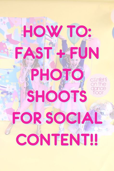 In episode 46, we're sharing 5 fun and easy ideas for dance photo shoots that you can use for social media, promotions, programs, emails and more! Recital Photoshoot, Dance Photo Shoot, Confetti Photos, Dance Photo, Dance Recital, Dance Photos, Easy Ideas, Dance Studio, Success Business