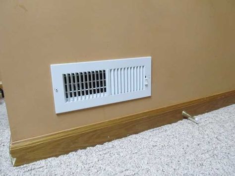 Air Return Installation Cold Air Return, House Basement, Air Return, Downstairs Bathroom, Air Duct, Cold Air, Air Conditioner, Plumbing, Basement