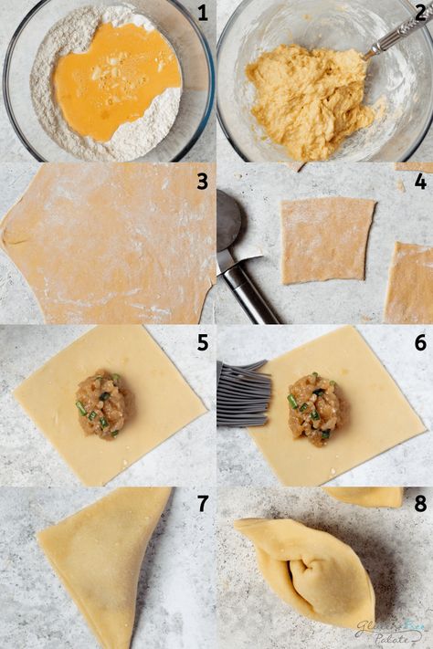 Easy Gluten-Free Wonton Wrappers (+ Wonton Soup Recipe) Gluten Free Potsticker Dough, Gluten Free Dumpling Dough Recipe, Gluten Free Gyoza Wrappers, Gf Wonton Wrappers, Gluten Free Cream Cheese Wontons, Gf Dumpling Wrappers, Gluten Free Wonton Wrappers Recipes, Gluten Free Pot Stickers, Low Carb Wonton Wrapper Recipes