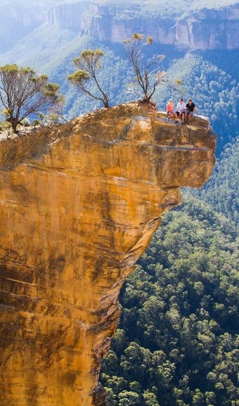 Australia's Hanging Rock, Victoria Australia *** Do not want to sit on this because thats terrifying but I would lalalove to see it. Australia Scenery, Beautiful Australia, Australian Photography, Hanging Rock, Wow Photo, Outback Australia, Australia Map, Visit Australia, Halong Bay