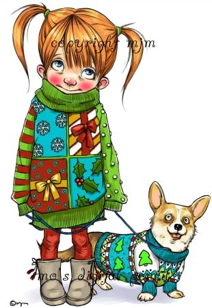 Mo's Digital Pencil, Sweater Art, Christmas Sketch, Mo Manning, Picture Illustration, Digi Stamps, Penny Black, Book Projects, Childrens Art