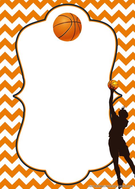 Free Printable Basketball Invitation Templates | Download Hundreds FREE PRINTABLE Birthday Invitation Templates Basketball Template Free Printable, Basketball Birthday Party Invitations, Basketball Printable, Ticket Invitation Template, Basketball Invitations, Basketball Theme Birthday, Imprimibles Baby Shower, Free Basketball, Free Printable Invitations Templates