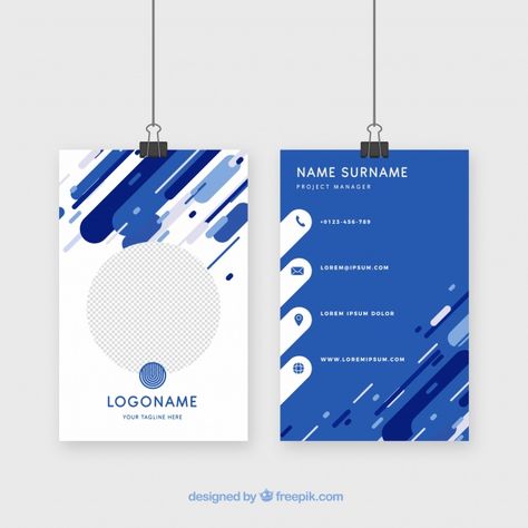 Identity Card Design, Employee Id Card, Employees Card, Card Template Free, Business Card Texture, Desain Ui, Badge Template, Name Card Design, Id Card Template