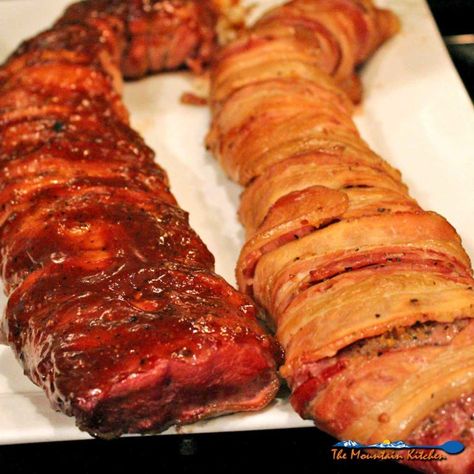 Smoked Venison Backstraps Wrapped In Bacon {Pecan Wood No Brining Bacon Wrapped Venison, Deer Backstrap Recipes, Venison Backstrap Recipes, Smoked Venison, Cooking Venison Steaks, Backstrap Recipes, Venison Tenderloin, Venison Backstrap, Elk Recipes