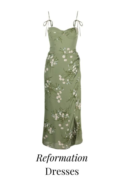 Check out our selection of dresses from Reformation! From summery slip dresses, to cute mini floral dresses - you're sure to find a dress for every kind of occasion.   #Reformation #reformationdresses #summerdresses #dressesforsummer #slipdresses #minidress #floraldress #greendress Reformation Clothing, Eucalyptus Green, Linen Midi Dress, Reformation Dress, Floral Print Midi Dress, Green Floral Dress, Silk Midi Dress, Silk Maxi Dress, Vestido Casual