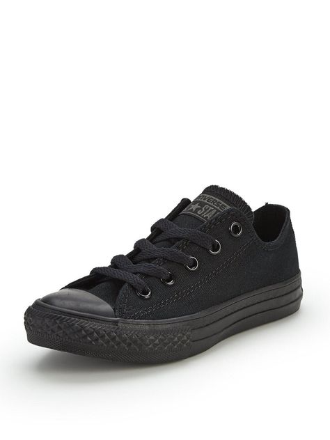 Full Black Converse, Converse Low Cut, Black Converse Low, Shoes Reference, All Black Converse, All Star Black, Adidas White Shoes, Shoe Wishlist, Star Black