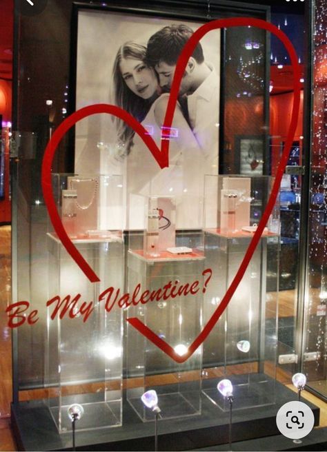 Vintage Valentines Aesthetic, Salon Window Display, Valentines Display, Valentines Window Display, Valentines Aesthetic, Store Window Display, Store Window Displays, Window Graphics, Store Windows