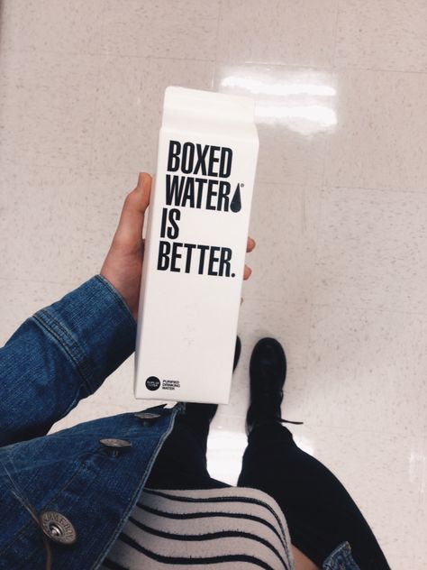 putting this here bc it's private but this is like kinda my aesthetic but only for the sheen of the distinctly target floor and the stripes/black Boxed Water, Boxed Water Is Better, Water Hydration, Box Water, Food Goals, Soft Grunge, Summer Drinks, Good People, Life Is Good