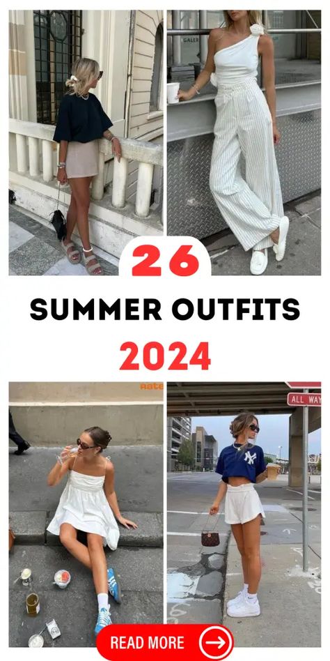 Discover the top summer outfits 2024 for every woman, with a focus on fashion trends that celebrate all sizes. Our guide highlights the season's essentials, from aesthetic monochromes to playful sets, ensuring you stay ahead in style. Whether you're curvy, midsize, or plus, these trends offer ideas to elevate your wardrobe. Dive into summer outfits 2024 women's collection, featuring breezy linens, bold prints, and casual sophistication. Perfect for beach days, city strolls, or tropical ... Fashion Inspo Summer 2024, Summer Outfits Trendy 2024, Dress Summer 2024 Trend, Summer 2024 Must Haves, Fashion Outfits Summer 2024, Cute Summer Outfits 2024, Summer Outfits 2024 Fashion Trends Women Dress, 2024 Summer Outfits For Women, Summer Outfits 2024 Women