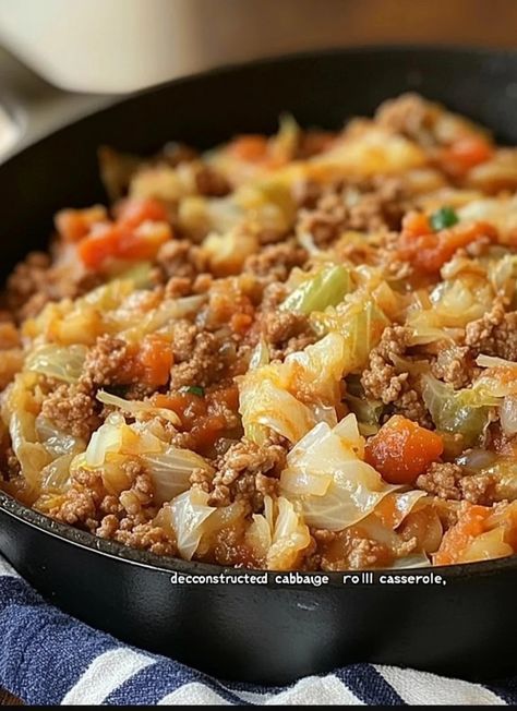 Unstuffed Cabbage Rolls – choose a recipe Unstuffed Cabbage Recipes, Cabbage And Ground Beef, Deconstructed Cabbage Rolls, Napa Cabbage Recipes, Cabbage Recipes Southern, Unstuffed Cabbage Rolls, Ground Beef And Cabbage, Can Diced Tomatoes, Stuffed Cabbage Rolls