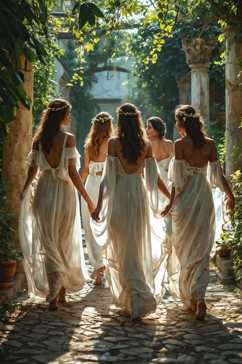 Roman Woman Aesthetic, Ancient Times Aesthetic, Greek Princess Aesthetic, Greek Godesses Aesthetic, Greek Woman Art, Persephone Spring, Rhea Goddess, Greek Goddess Photoshoot, Priestess Aesthetic