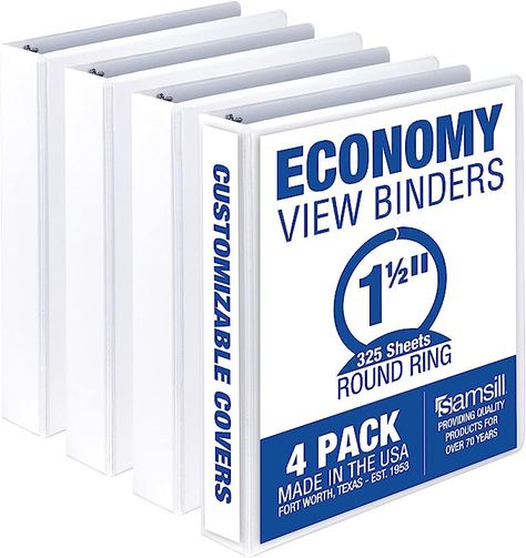 As a teacher, you can never have too many binders!! Color White Material Polypropylene Capacity 1.5 Inches Brand Samsill Sheet Size 8.5 x 11 Inches 2 Inch Binder, 1 Inch Binder, Baby Book Pages, Trading Card Binder, Binder Accessories, Binding Supplies, School Binder, Binder Rings, Recipe Binder