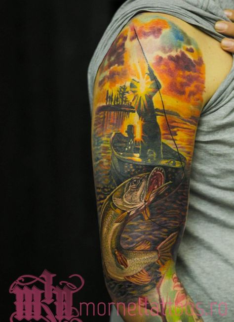 Fishing Tattoos, Fishing Tattoo, Carp Fishing, Forearm Tattoos, Fish Tattoos, Fishing, Fish, Tattoos, Quick Saves