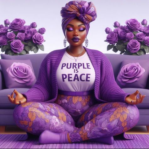 Black Baby Art, African American Art Women, Black Power Art, Strong Black Woman Quotes, Black Inspirational Quotes, Black Woman Artwork, Purple Vibe, Afrocentric Art, Purple Art